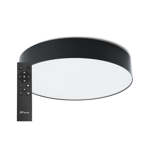 Светодиодный управляемый светильник Feron AL6200 “Simple matte” тарелка 80W 3000К-6500K черный фото 5