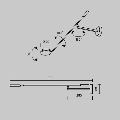 Настенный светильник (бра) Maytoni MOD070WL-L6B3K фото 5