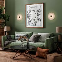 Бра Cloyd AXIOM-A W1 / Ø30 см - алебастр - латунь (арт.20332)