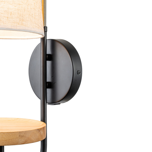 Настенный светильник Escada 582/1A E14*40W Black/Brass/Wood фото 4