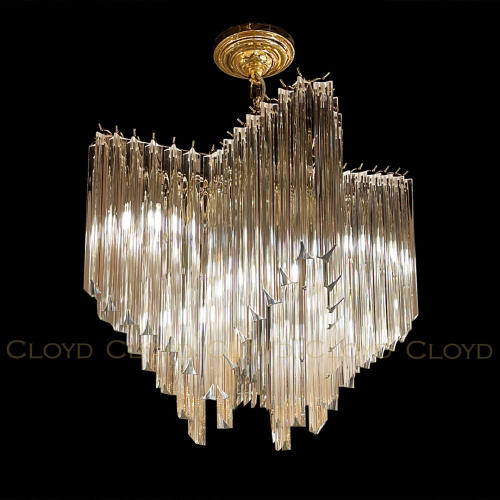Люстра Cloyd NIBELUNG C8 / Ø60 см - золото - прозрач. стекло (арт.10753) фото 3