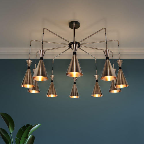 Подвесная люстра Bogates Glustin 316/10 латунь / черный фото 6 Подвесная люстра Bogates Glustin 316/10 латунь / черный фото 6