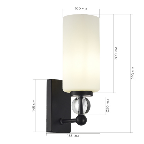 SL2003.401.01 Светильник настенный ST-Luce черный/белый E27 1*40W AURORA фото 2