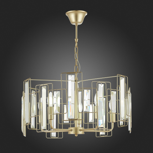 SLE103403-05 Светильник подвесной Шампань/Прозрачный E14 5*40W GIANO фото 10