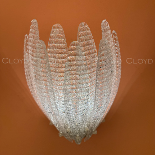 Бра Cloyd FERNAN W2 / выс. 42 см - латунь - белое стекло (арт.20475) фото 3