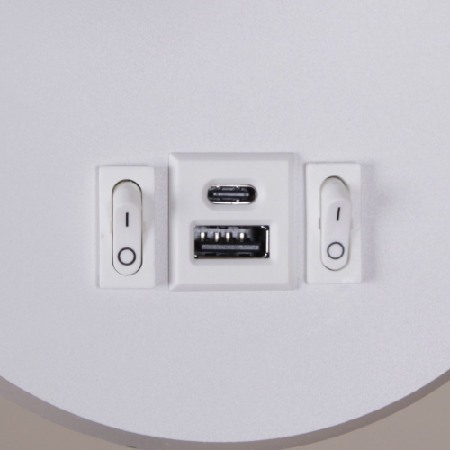 Настенный светодиодный светильник Reluce 86203-9.2-001KT LED12W+USB WT фото 4