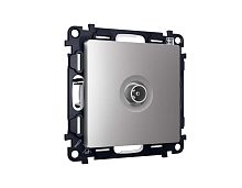 Комплект механизма TV розетки оконечной AMBRELLA VOLT ALFA Сталь матовый 50-870 MHz 1dB QUANT (AP5130, VM202) MA513010