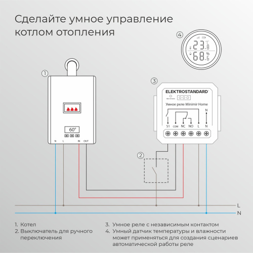 Реле Умный дом с независимым контактом 76010/00 фото 2