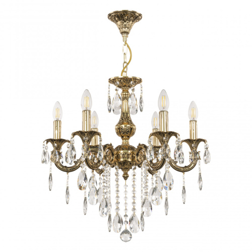 Люстра с хрустальными подвесками AL79101/6/175 B GB Bohemia Ivele Crystal (Богемия Ивеле Кристалл)