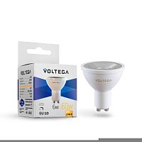 Лампа светодиодная диммируемая Voltega GU10 6W 2700К прозрачная 7250