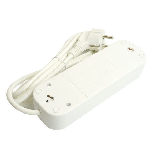 Удлинитель трехместный с/з  с выключ. STEKKER HM07-31-02 3x1мм2, 2м, серия Home (У16А-002), белый фото 6