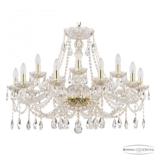 Люстра хрустальная 107/10+5/300 G Bohemia Ivele Crystal (Богемия Ивеле Кристалл)