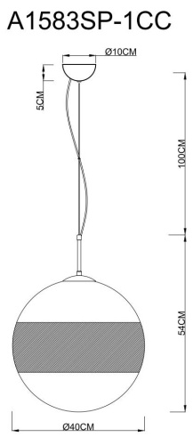 Подвесной светильник Arte Lamp Galactica A1583SP-1CC фото 4