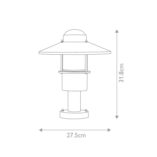 Фонарь-пьедестал Elstead Lighting, Арт. KLAMPENBORG-PED-SIL фото 4