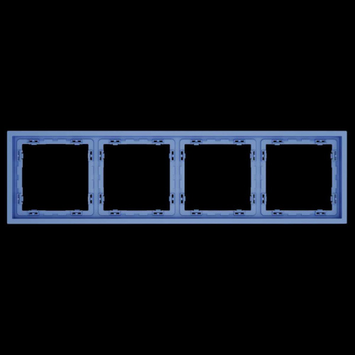 Рамка пластиковая S70 на 4 поста, (деним) Voltum VLS100415 Рамка пластиковая S70 на 4 поста, (деним) Voltum VLS100415