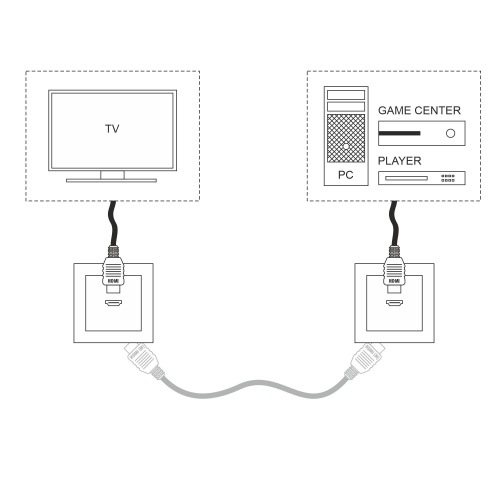 W1186006/ Розетка HDMI (серебряный) W1186006 фото 3