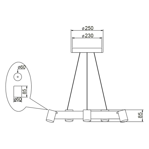 Подвесной светильник Vele Luce Octopus VL10152P05 фото 3
