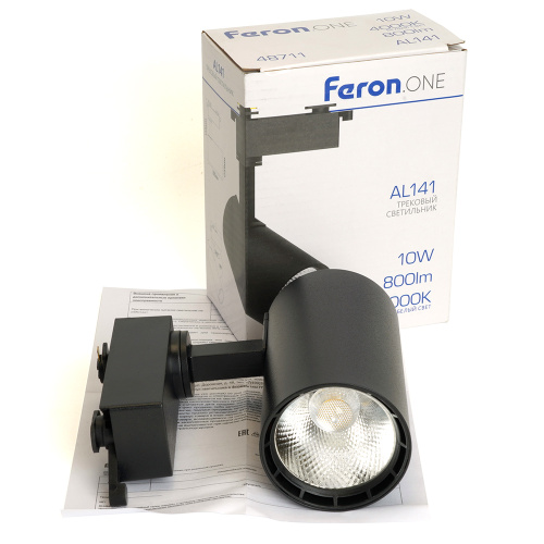 Светодиодный светильник Feron.ONE AL141 трековый однофазный на шинопровод 10W 4000K 35 градусов черный фото 11