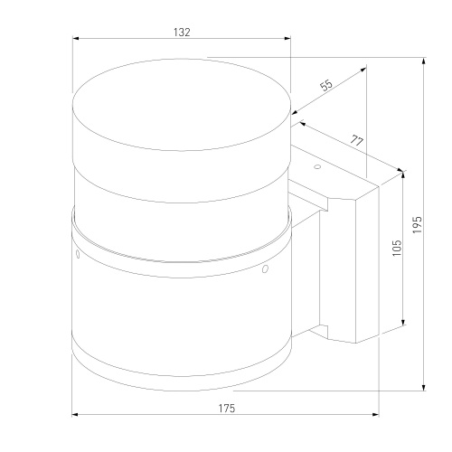 Уличный настенный светильник 1530 TECHNO LED 3000K чёрный 1530 TECHNO LED черный фото 5