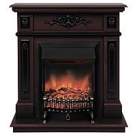 Электрокамин RealFlame Lilian DN орех с очагом Fobos Lux Black