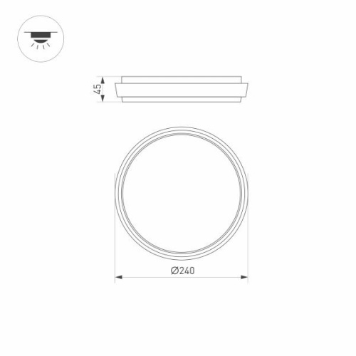 Уличный светодиодный светильник Arlight LGD-Giro-R240-25W Day4000 032424 фото 2