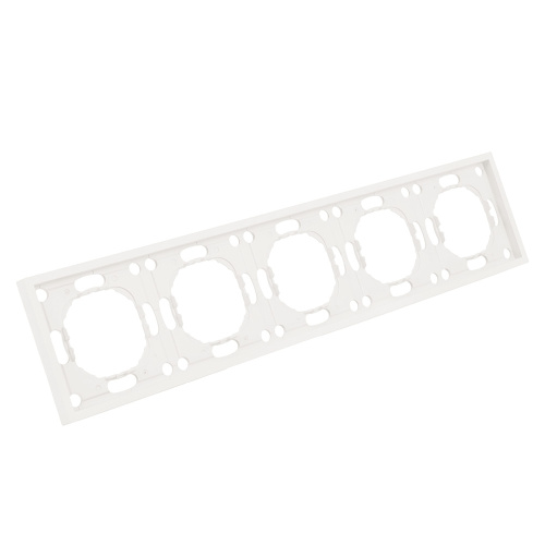 Рамка STEKKER, PFR00-5005-01 5-местная, серия Эмили, белый фарфор, soft touch фото 4