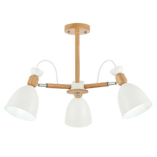 SLE103802-03 Светильник потолочный Светлое дерево, Белый/Белый E27 3*60W BALCAMO фото 4